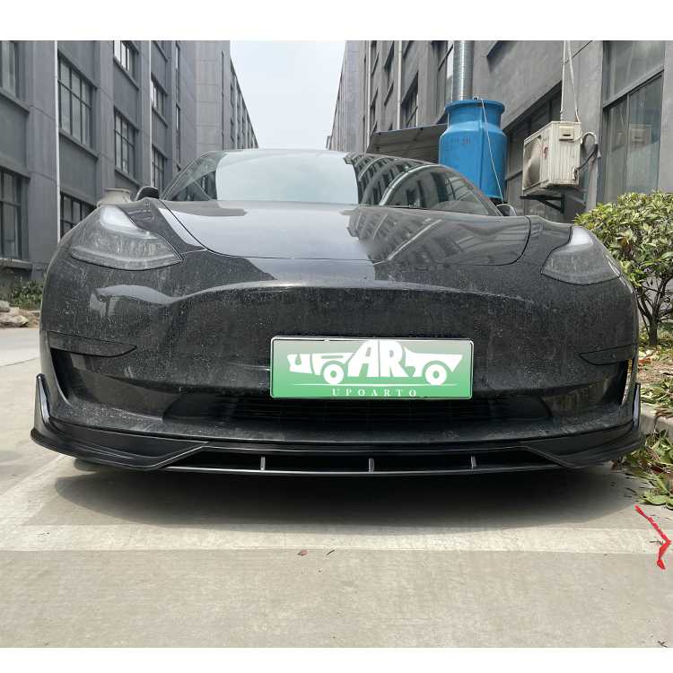 tesla model 3 front lip carbon fiber