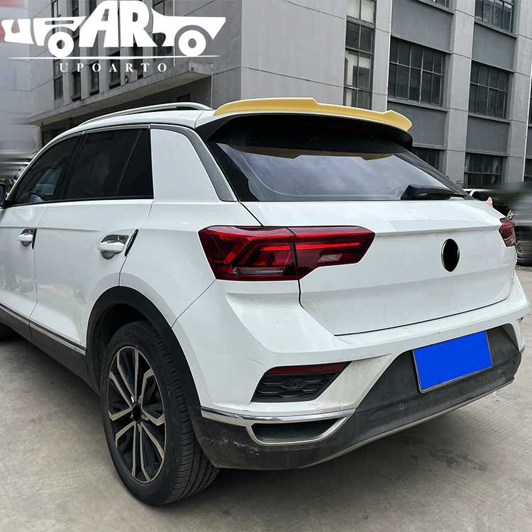 vw t-cross rear spoiler gloss black