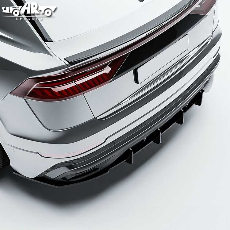 audi q8 sline rear splitter bumper