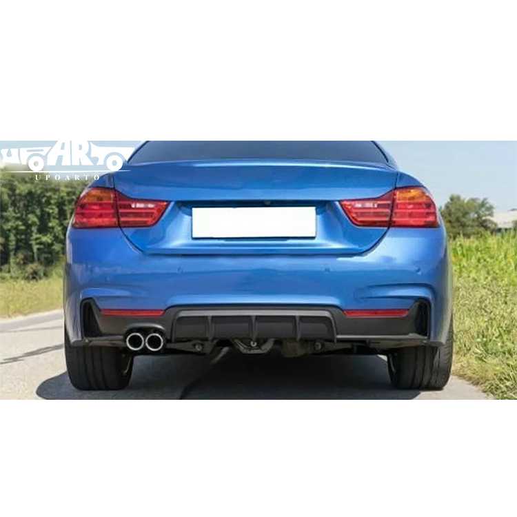 bmw f36 rear diffuser gloss black
