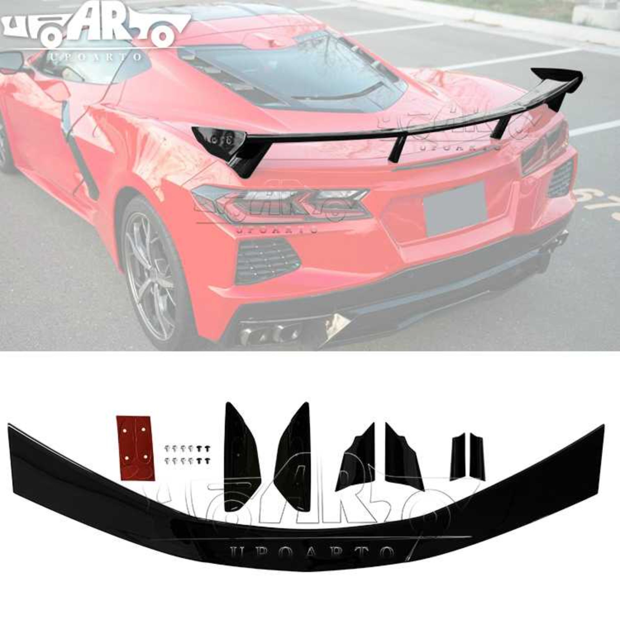 AR-Chevrolet-014 سپویلر بالایی عقب برای شیورلت کورuet C8 2020+