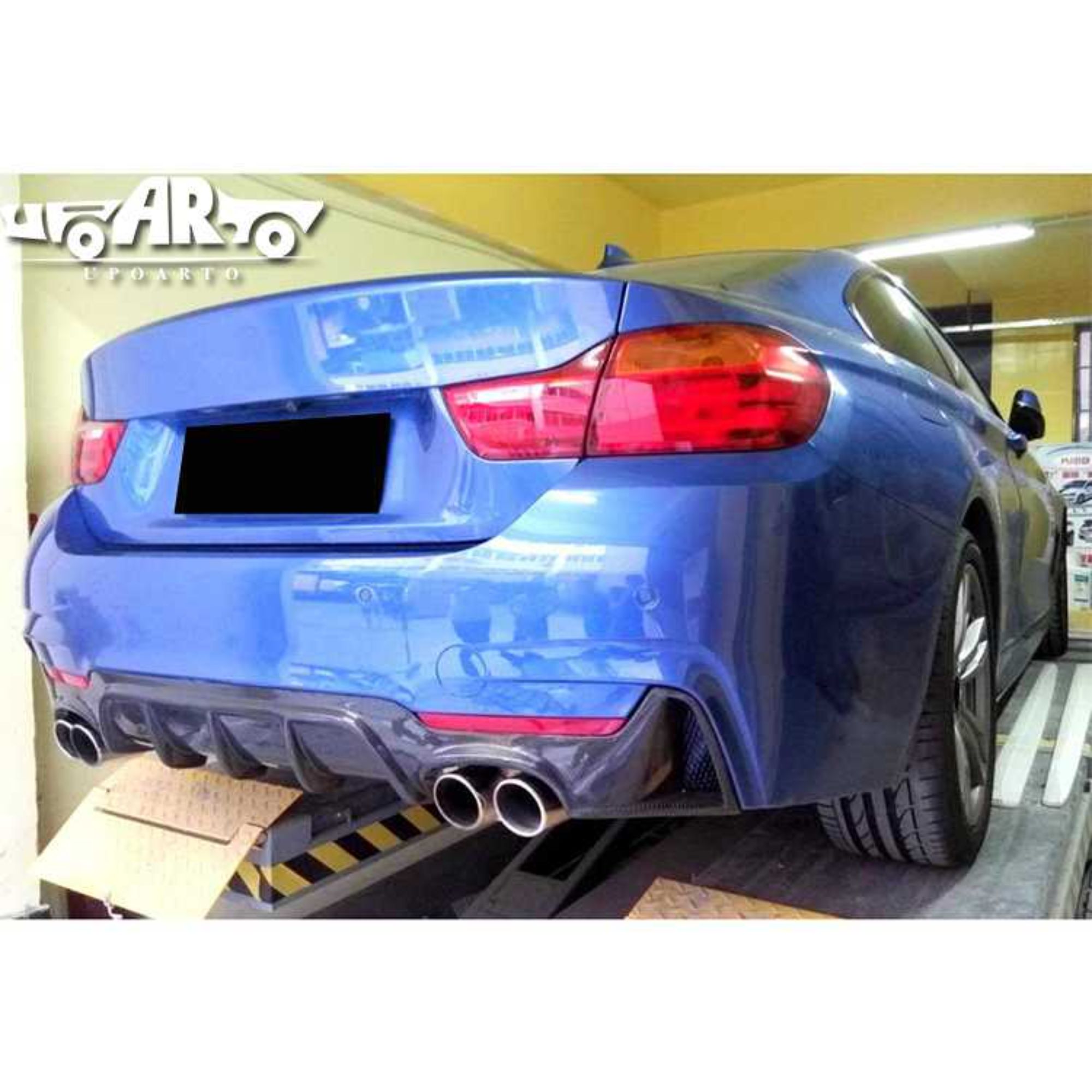 AR-BMW-0140 MP Style Right And Left 2 Exhaust Pipes Rear Lip for BMW 4 Series F32 F33 F36 2014-2020