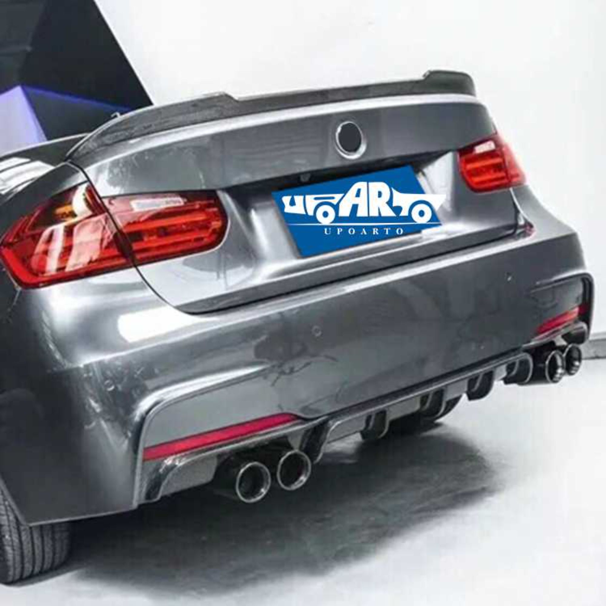 AR-BMW-0128 Left And Right Dual Exhaust Pipe Rear Lip for BMW 3 Series F30 F35 2012-2018