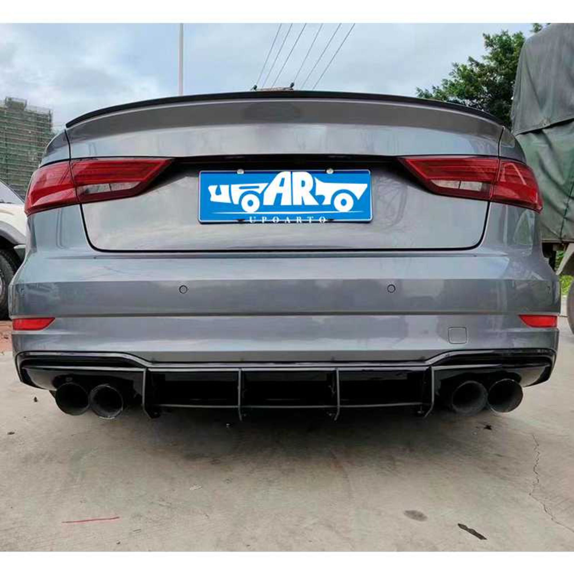 AR-AUDI-025 Заднее диффузорное крыло для Audi A3 S3 8V Седан 2017-2020