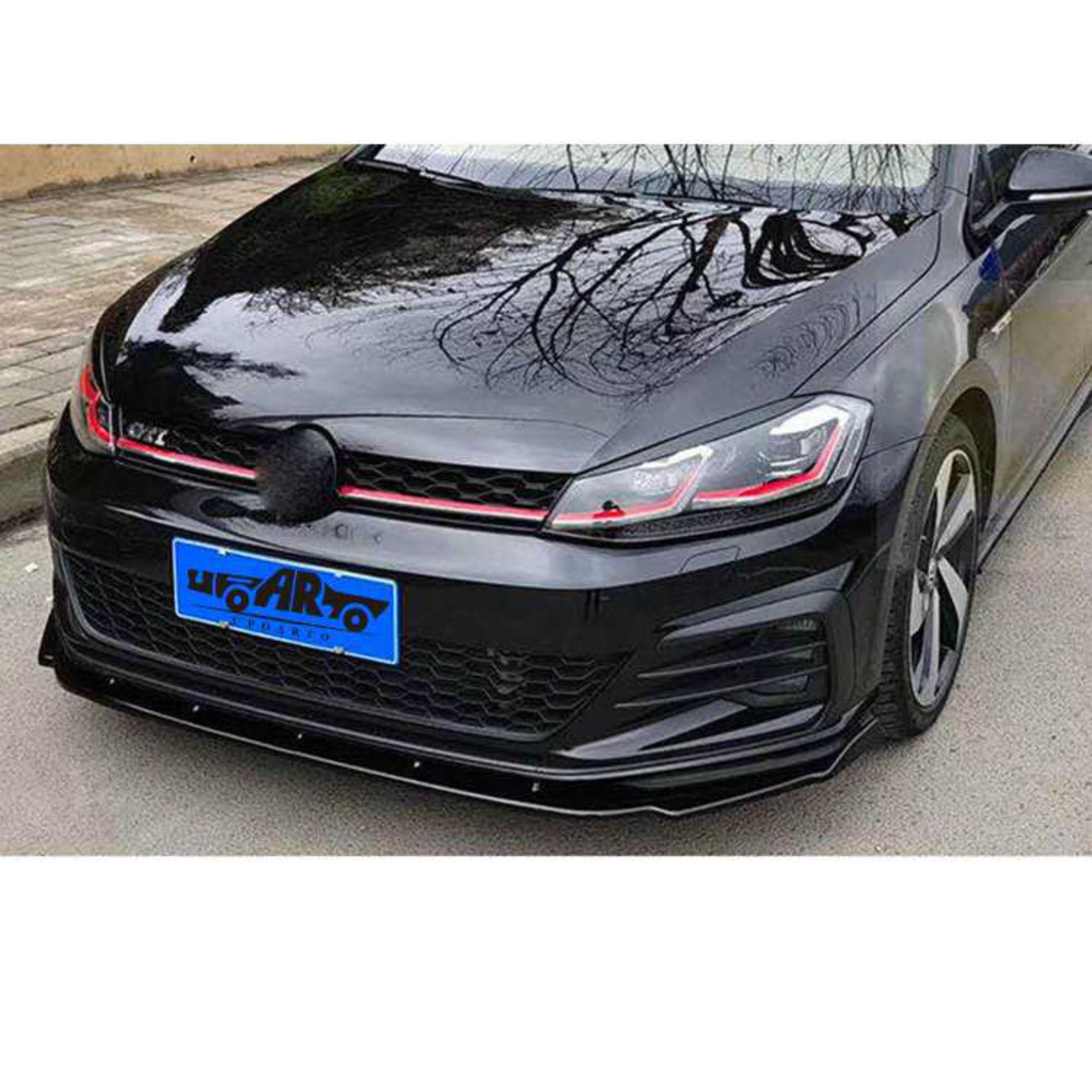 AR-VW-097 Pemodelan Injeksi 3PCS Bibir Depan untuk Volkswagen Golf 7.5 R R-line GTI 2017-2020