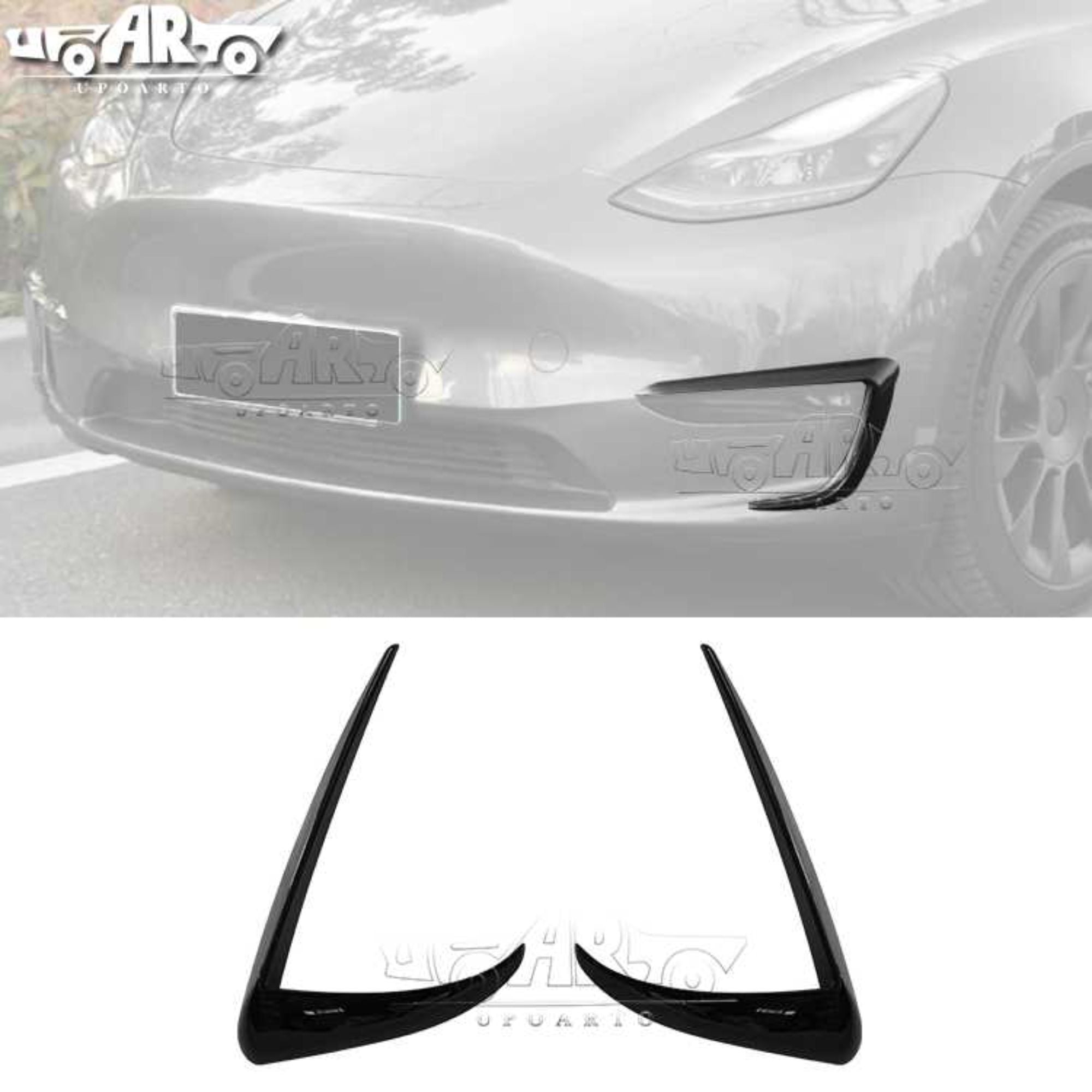 AR-Tesla-009 چارچوب لامپ فوگ جلو AERO Style برای تسلا مدل 3 2017-2022