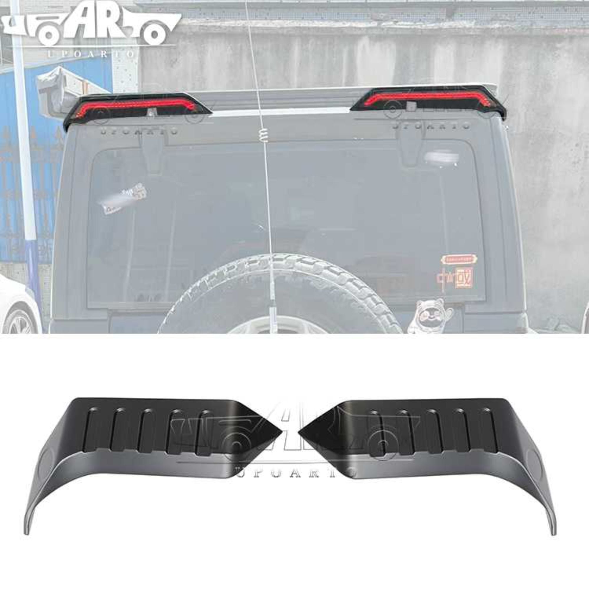 AR-JEEP-007 Con Luces LED Spoiler Trasero para Jeep Wrangler JL 2018-2022
