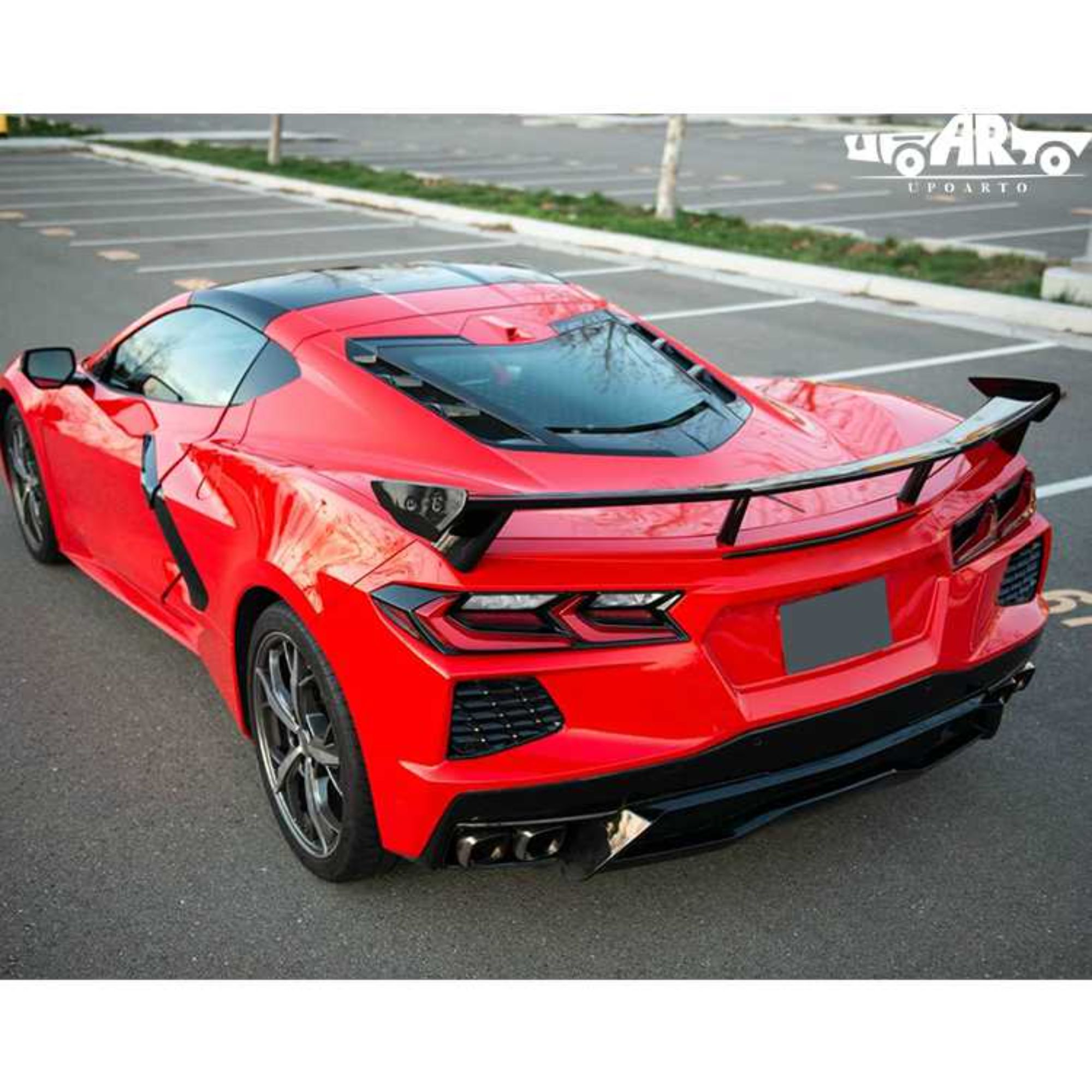AR-Chevrolet-014 Rear High Wing Spoiler for Chevrolet Corvette C8 2020+