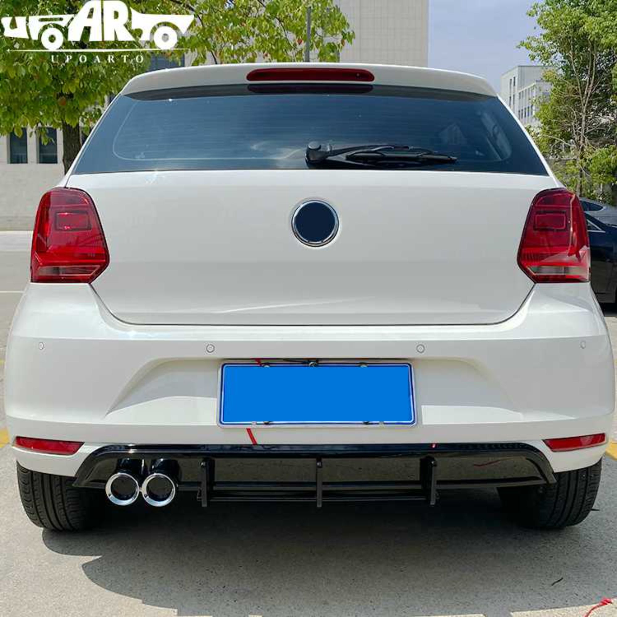 AR-VW-072 2 выхлоп түбеси бар арка губа Volkswagen Polo үчүн 2014-2018