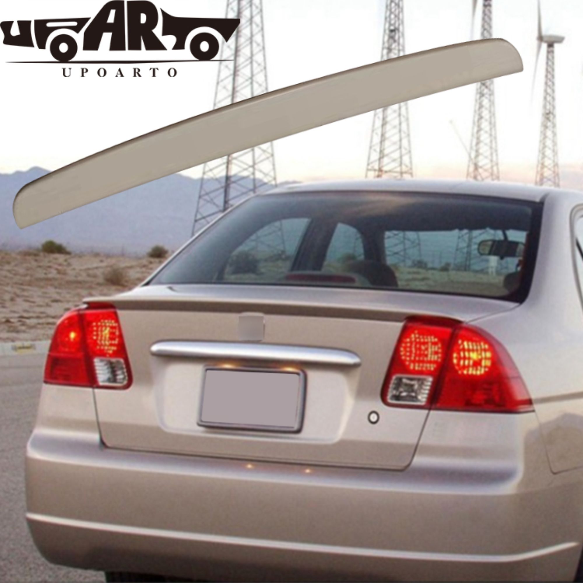 AR-Honda-001 Rear Trunk Lip Spoiler For Honda Civic 7th Gen 2001-2003