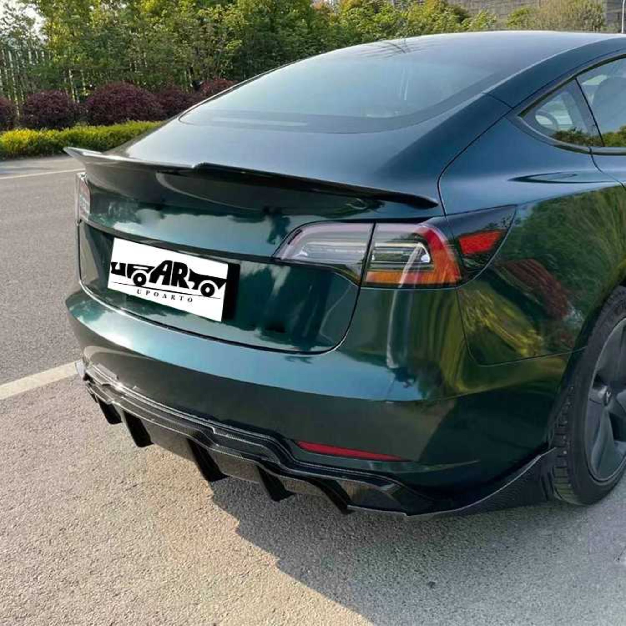 டெஸ்லா மாடல் 3க்கான AR-Tesla-010 AERO ஸ்டைல் ரியர் பம்பர் லிப் டிஃப்பியூசர் 2017-2022