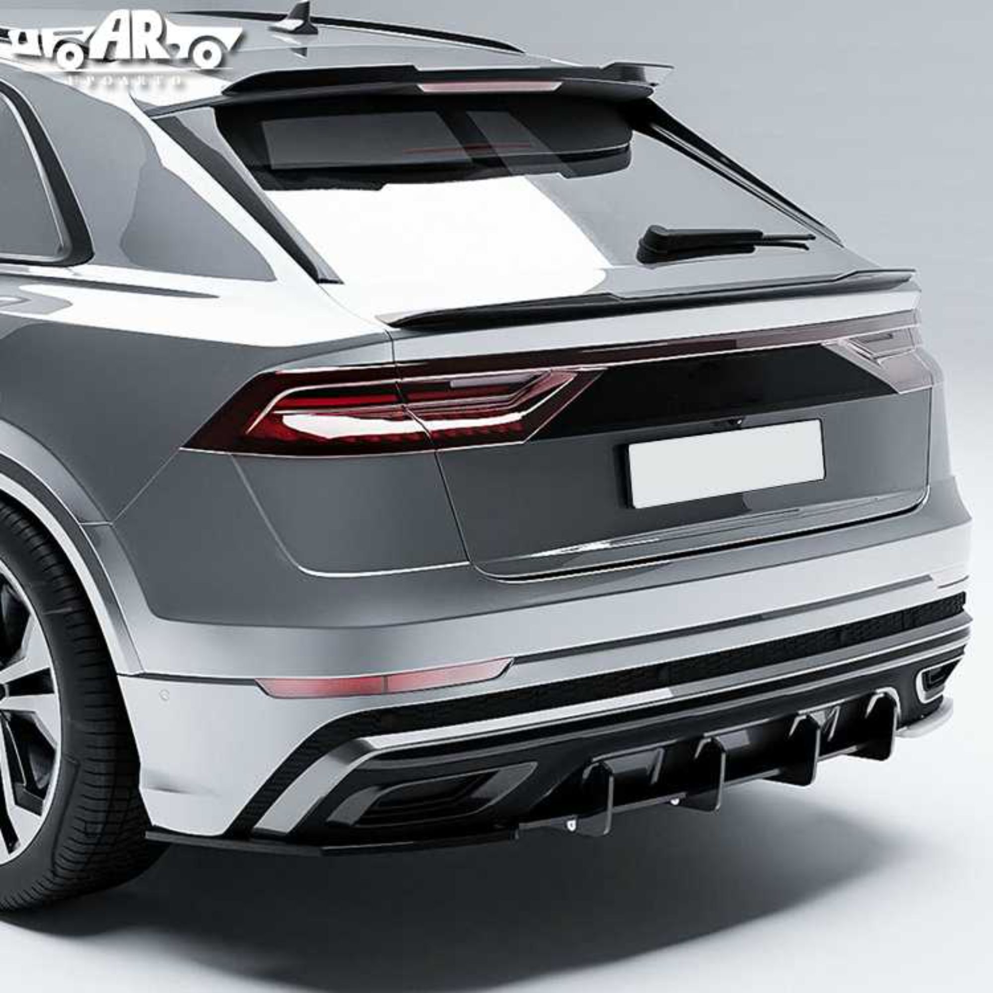 AR-AUDI-083 Диффузор заднего спойлера для Audi Q8 S-line 2018+