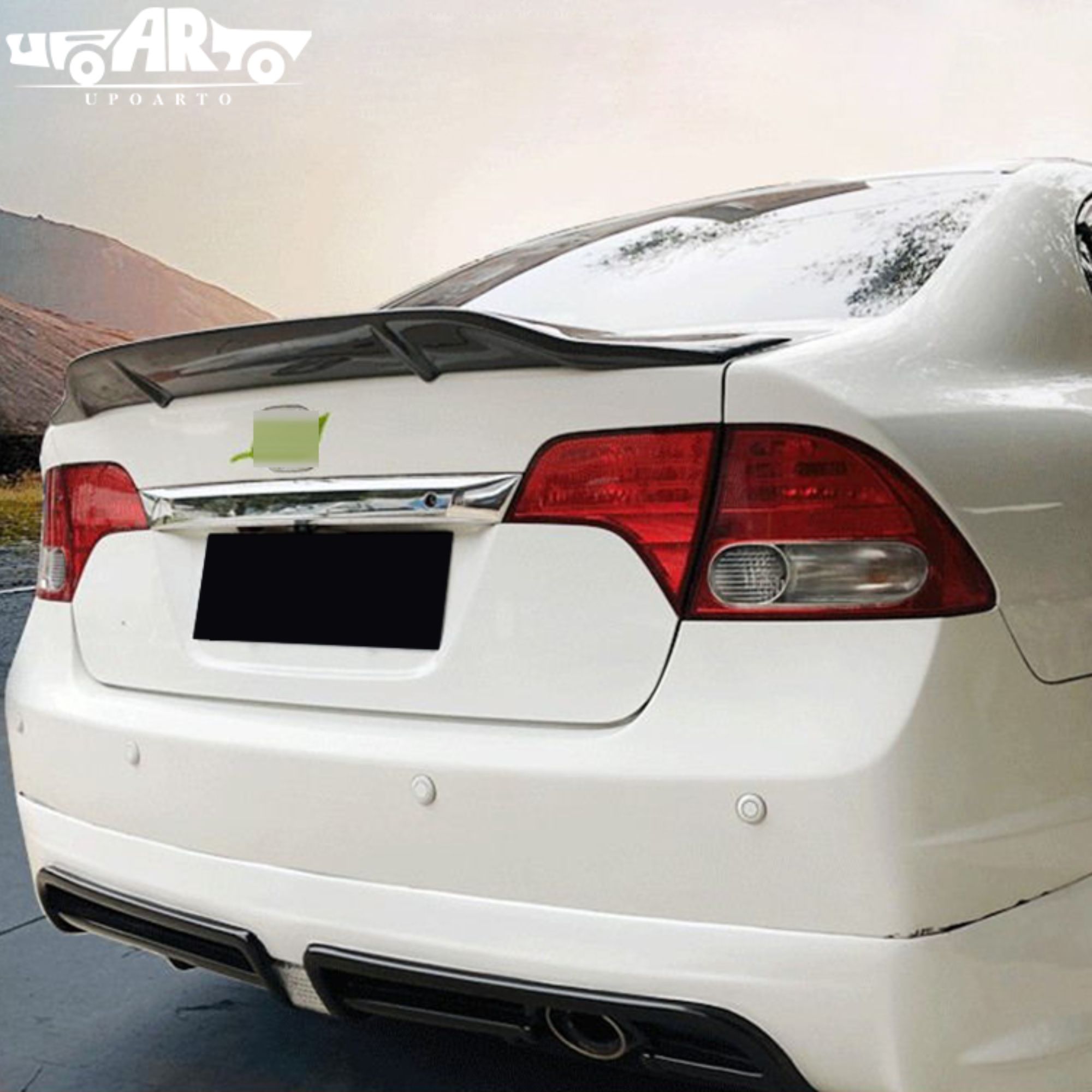 AR-Honda-065 R Style Rear Trunk Wing Spoiler For Honda Civic 8th Gen 2006-2011