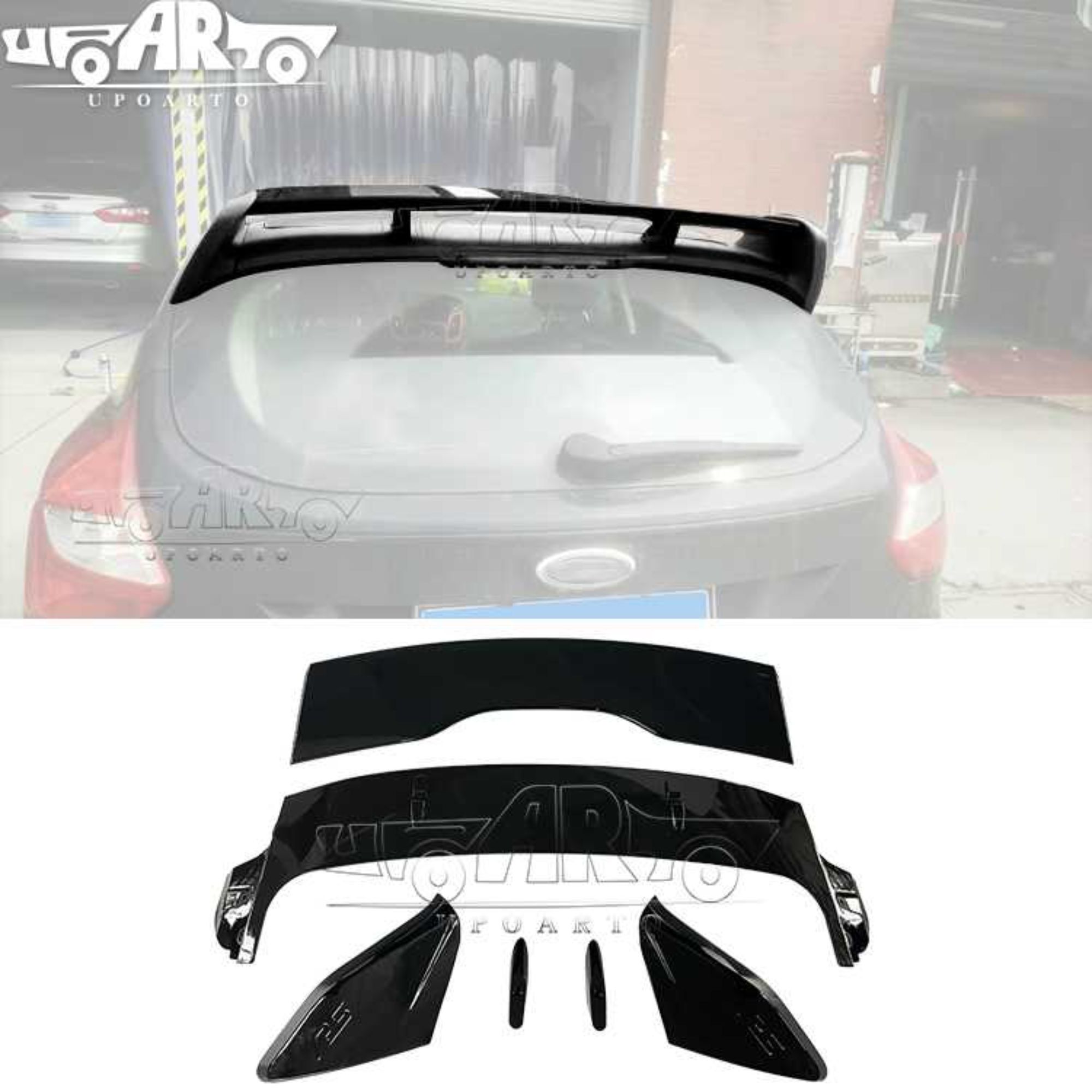 AR-Ford-009 RS Style Rear Spoiler for Ford Focus Hatchback 2012-2018