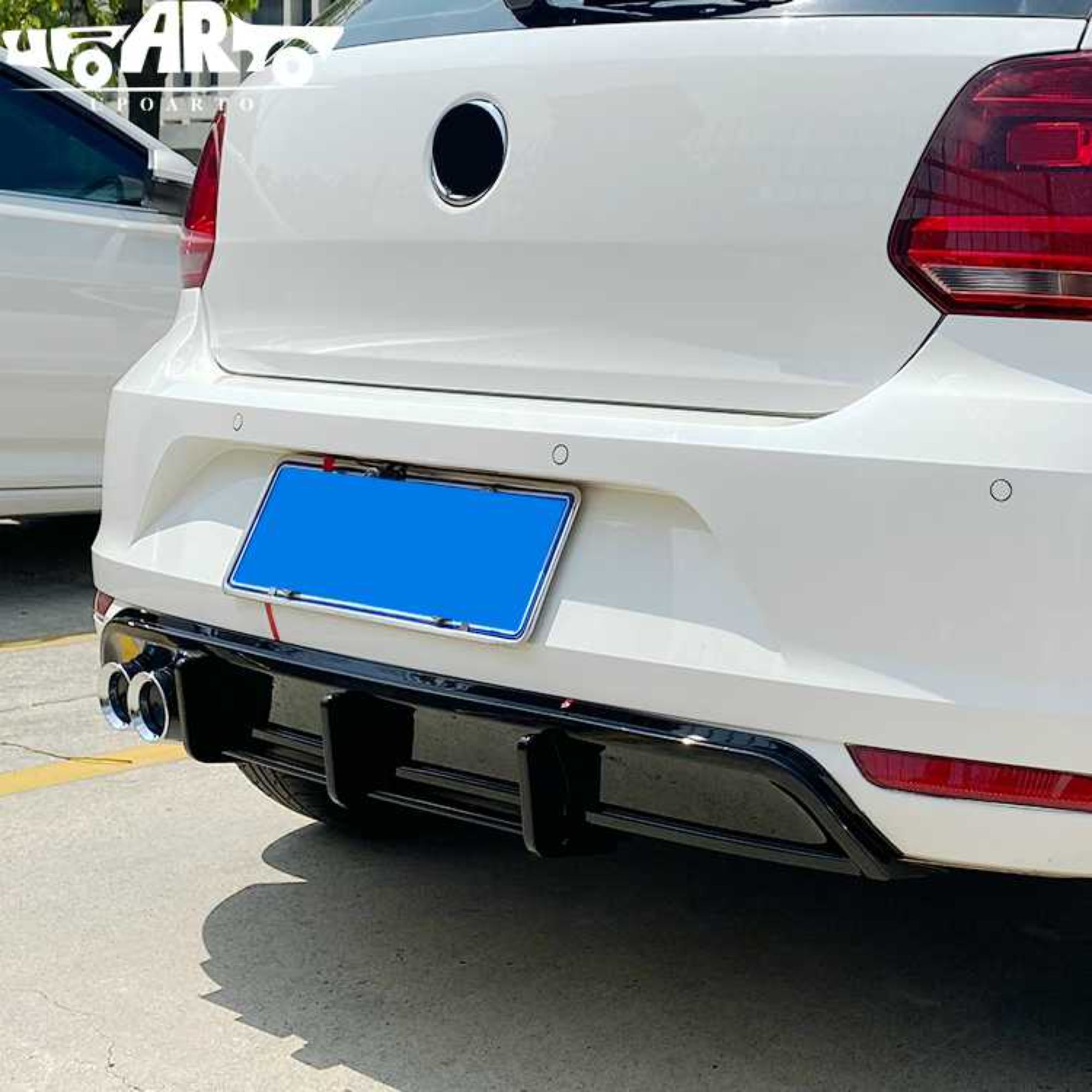 AR-VW-072 2 выхлоп түбеси бар арка губа Volkswagen Polo үчүн 2014-2018