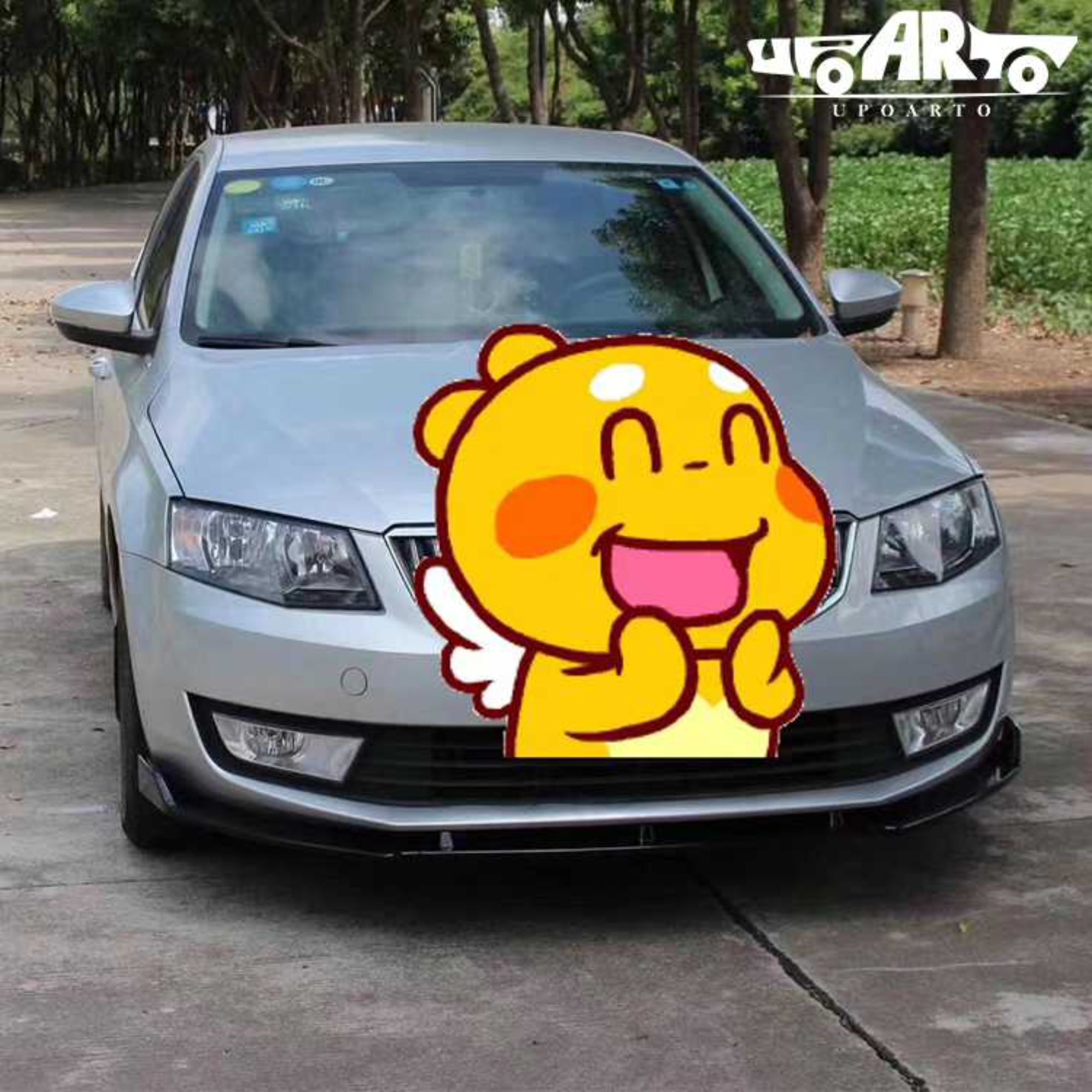AR-Skoda-018 Bibir Depan kanggo Skoda Octavia 2014-2018