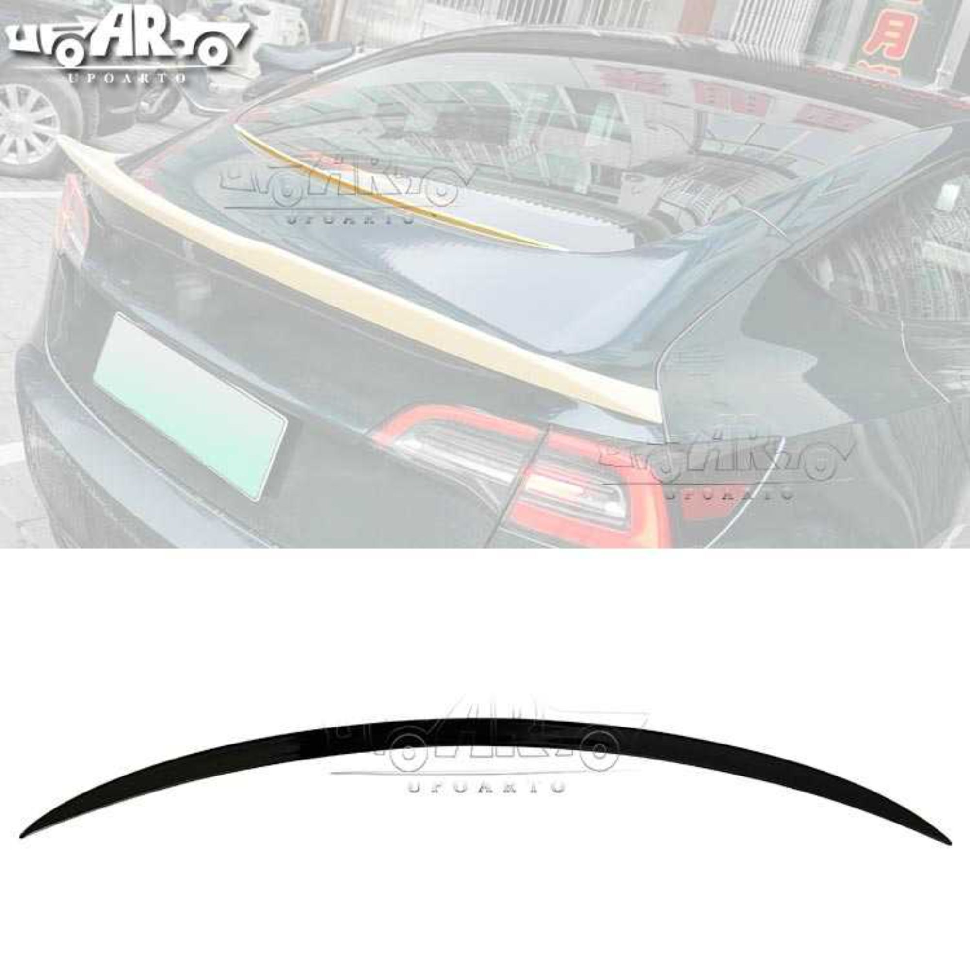 AR-Tesla-002 Rear Window Spoiler Water Retaining Lip for Tesla Model 3 2017-2022