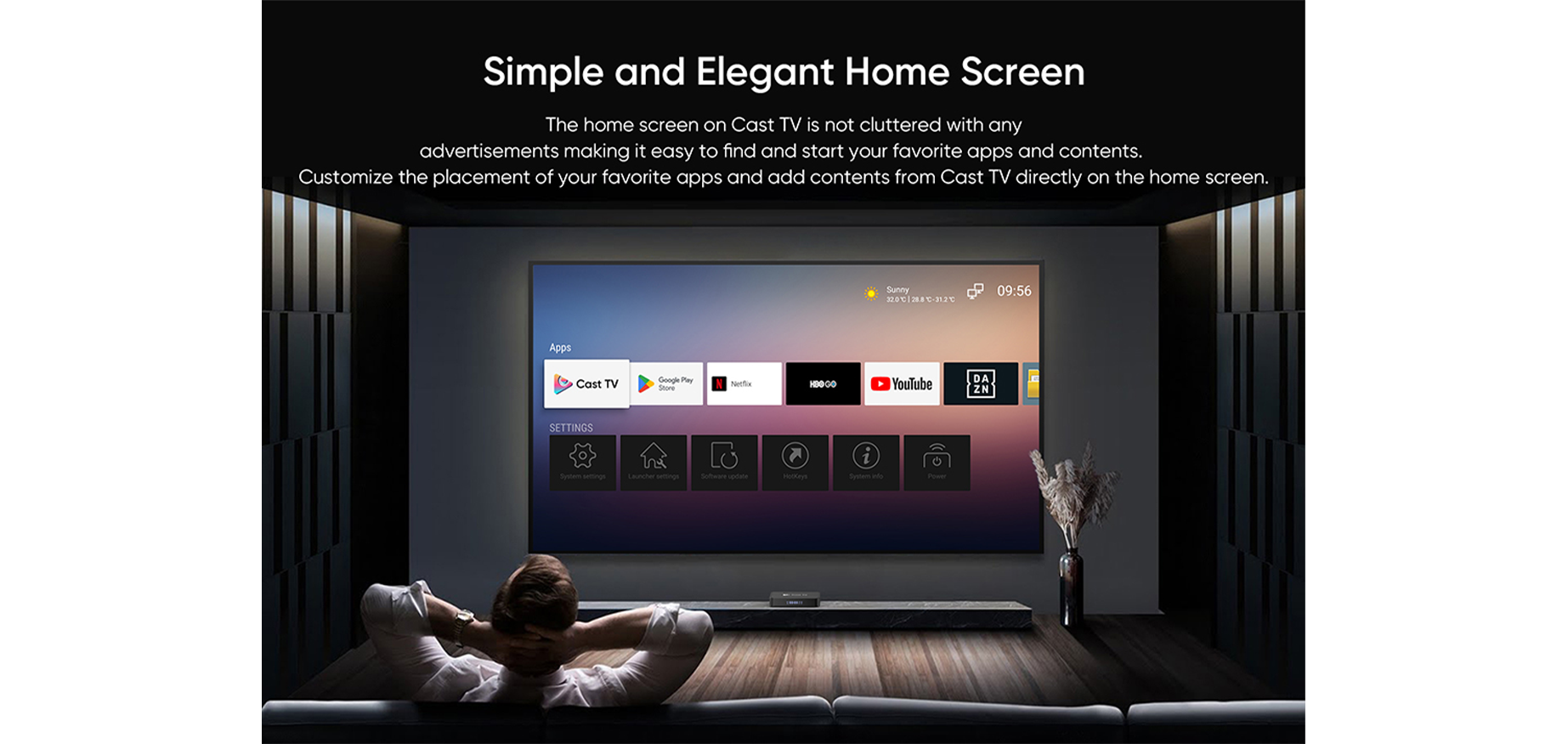 Android 9.0 4K CastTV Android Stalker,Xtream & M3U Media Player IPTV Set-Top Box