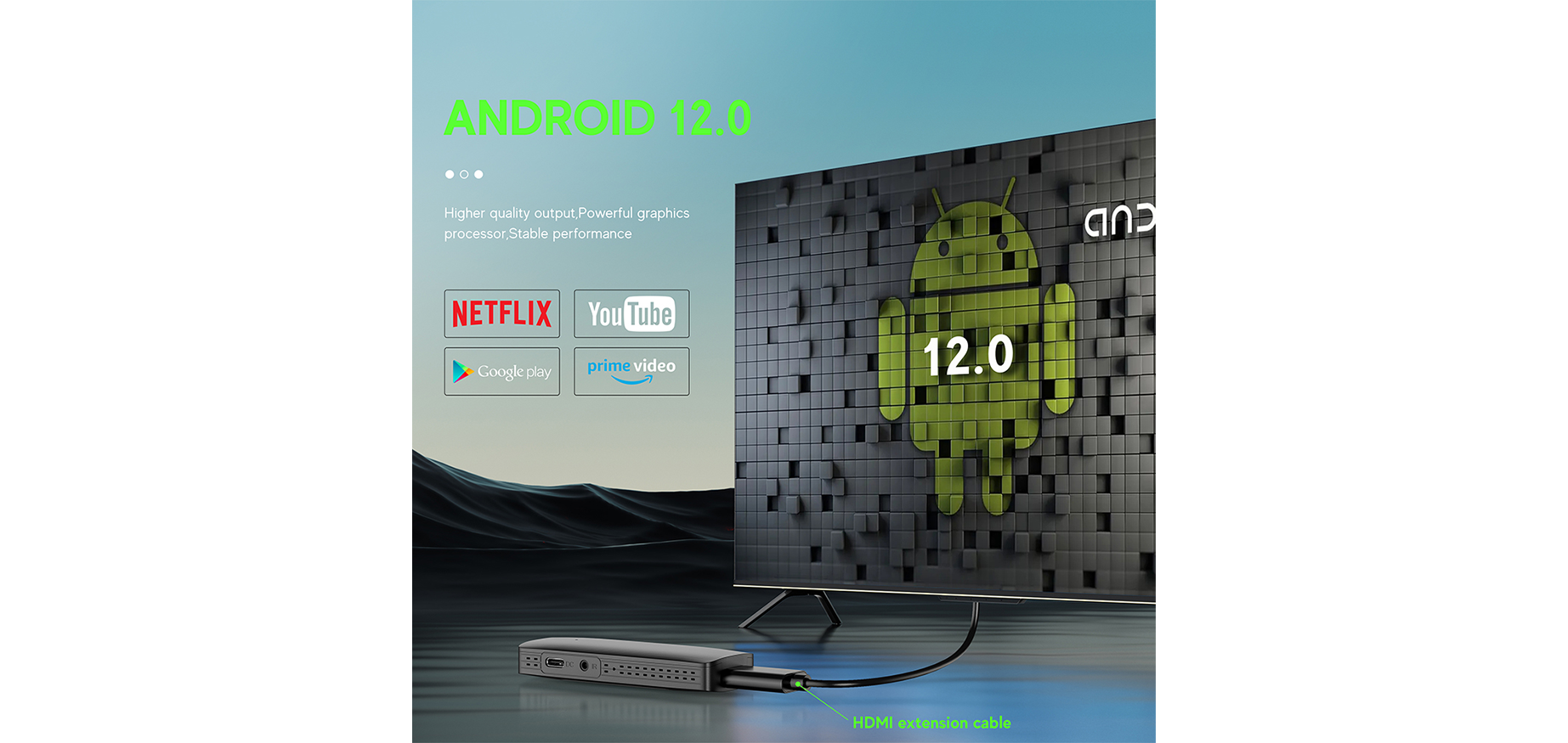 Elebao New Release Android 12 TV Dongle Allwinner H618 Ultra HDR10 WiFi6 6K IPTV Stick