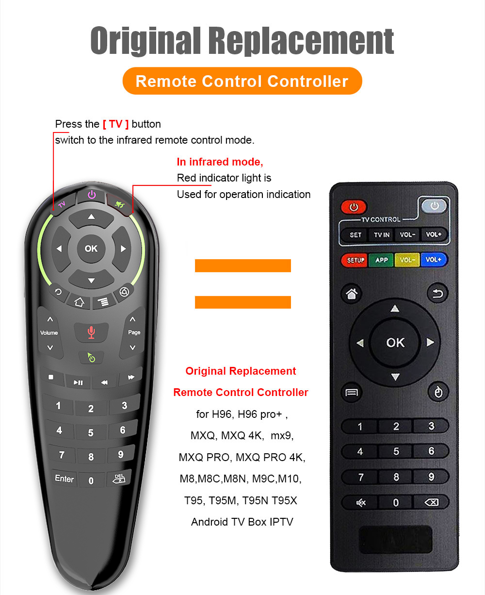 New Design G50 2.4G Google Assistant Voice  Airmouse Remote With Gyroscope, Learning and Button Config Function Voice remote supplier