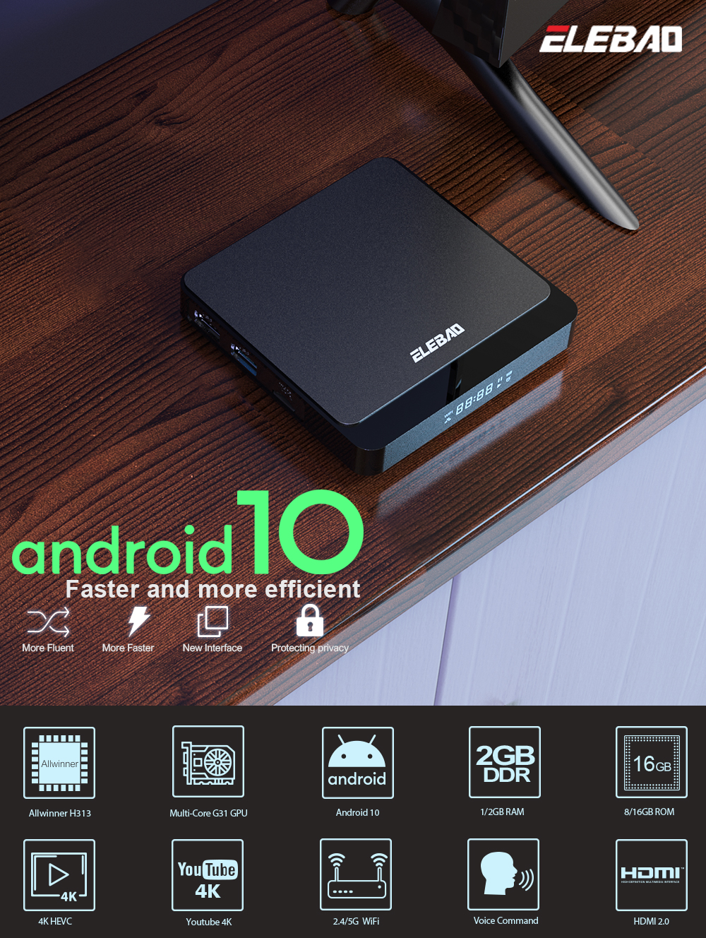 Hot selling cost-effective X3plus Allwinner H313 Dual Band Wifi Set Top Box factory