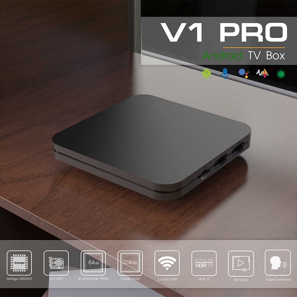 New fashion design S905W2 android 11 tv box with RTC battery and Support rotation ott tv box supplier