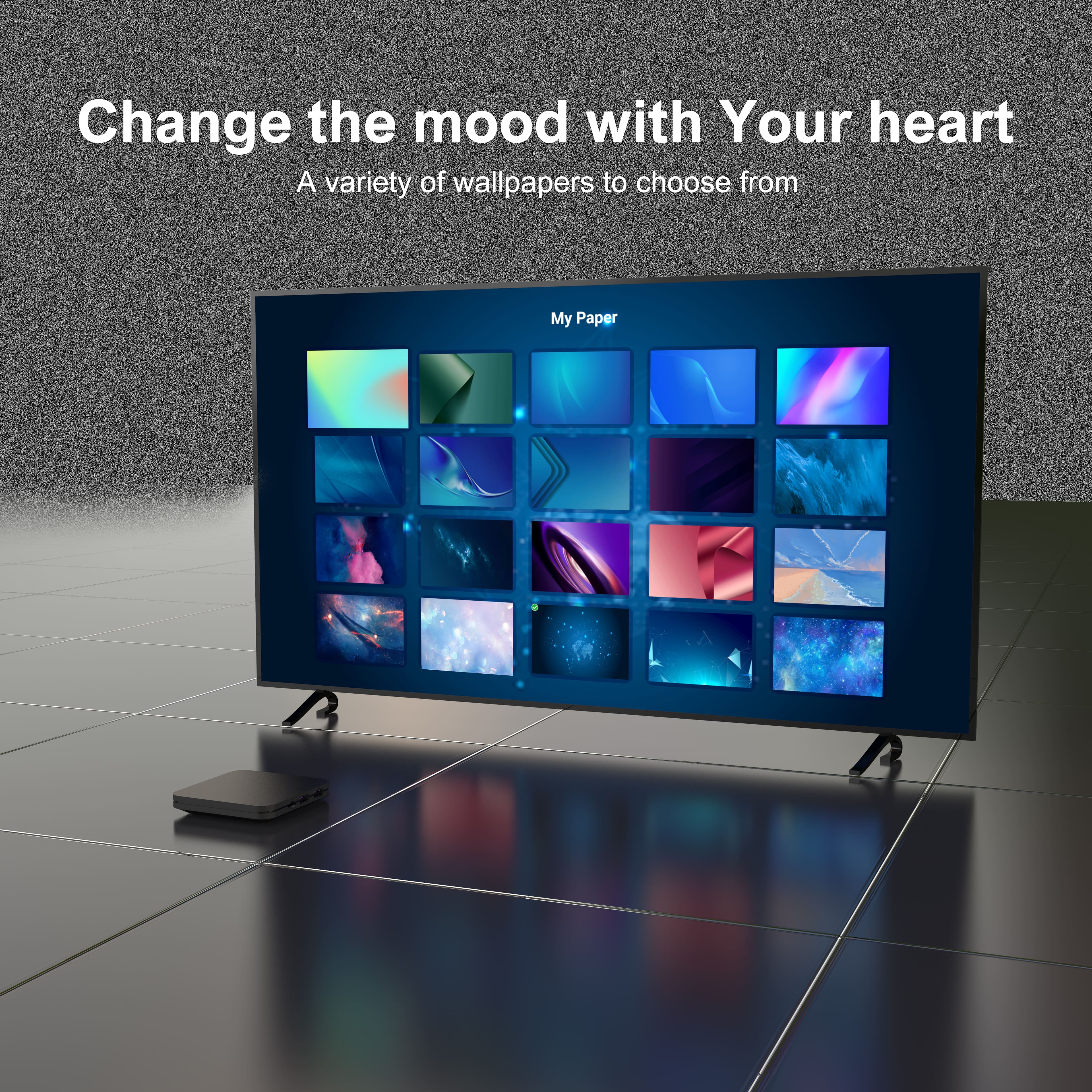 New fashion design S905W2 android 11 tv box with RTC battery and Support rotation ott tv box details