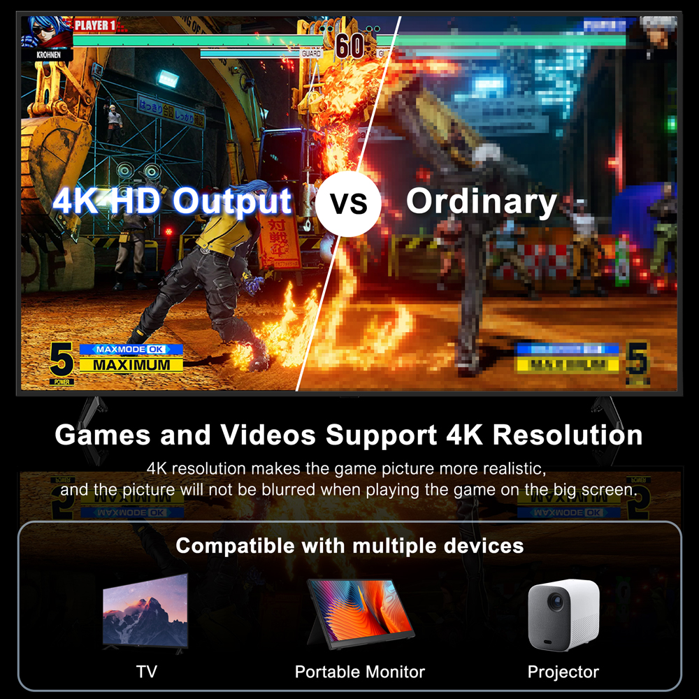 ELEBAO D6G Retro Game TV stick 64GB 10000 game X2 lite juegos gamepad video 4K game stick supplier