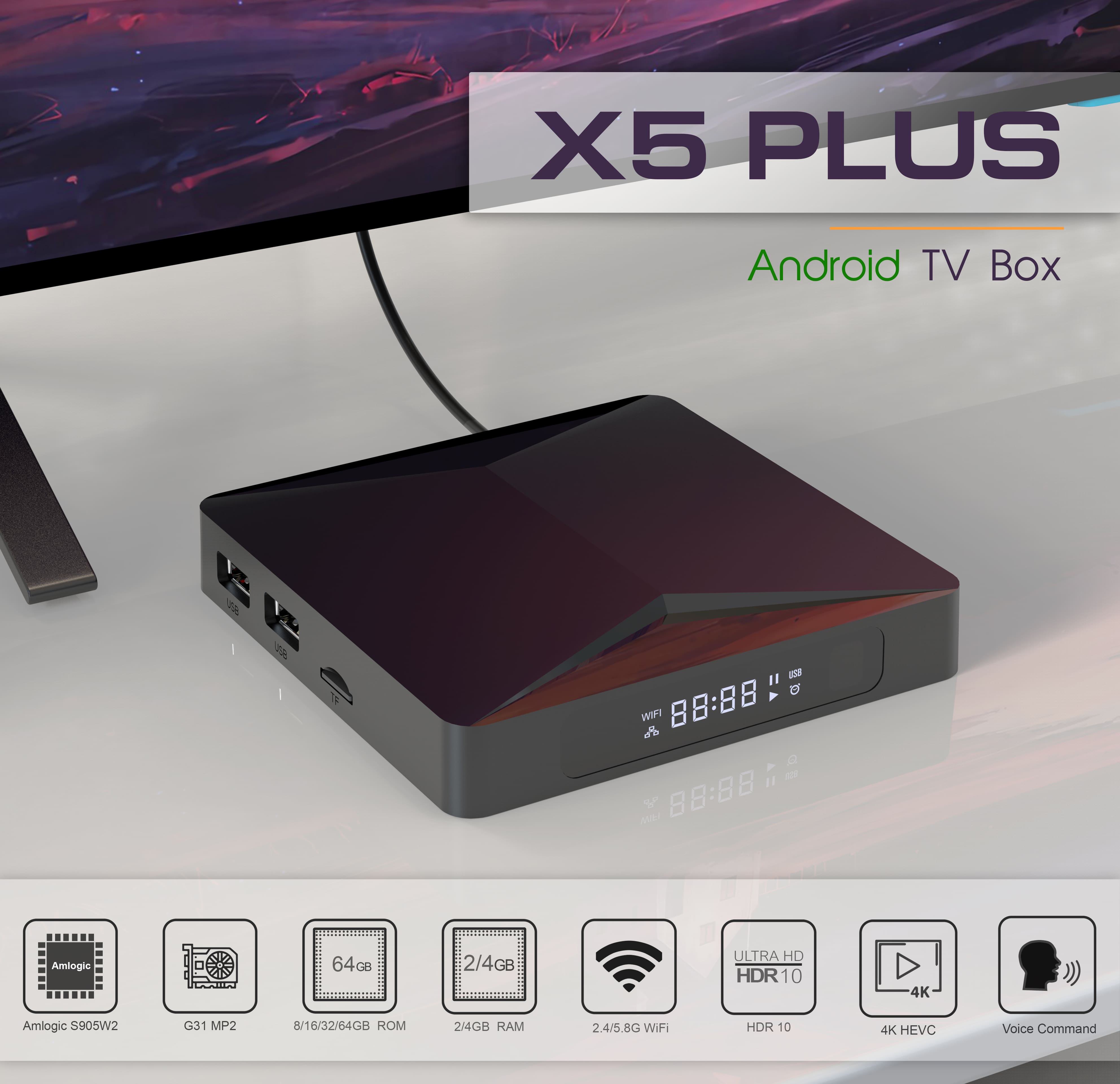 ELEBAO S905W2 Android 11 2.4/5G dual band wifi app auto-start 4K streaming Android tv box supplier