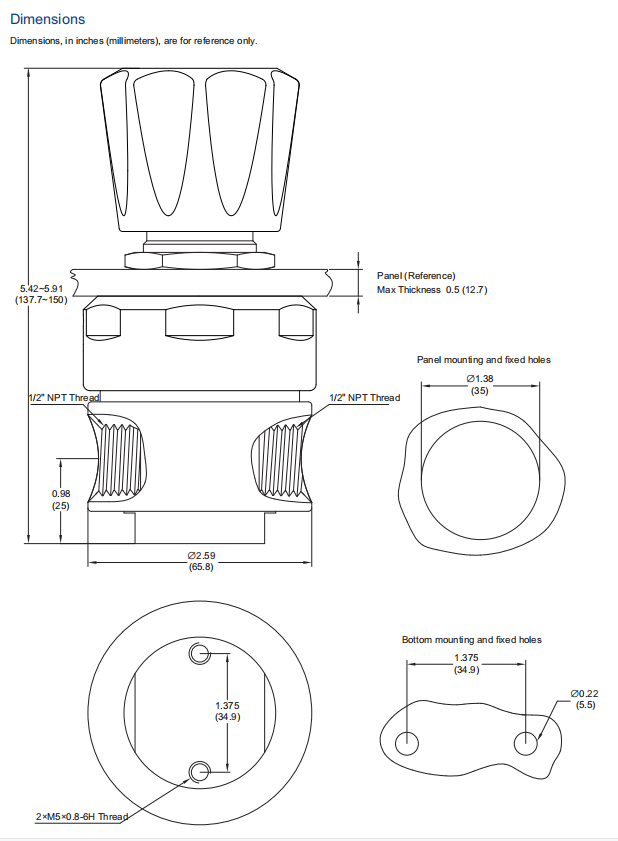 AFKLOK type Pressure regulator 1/2npt conversion 316 stainless steel line regulator factory