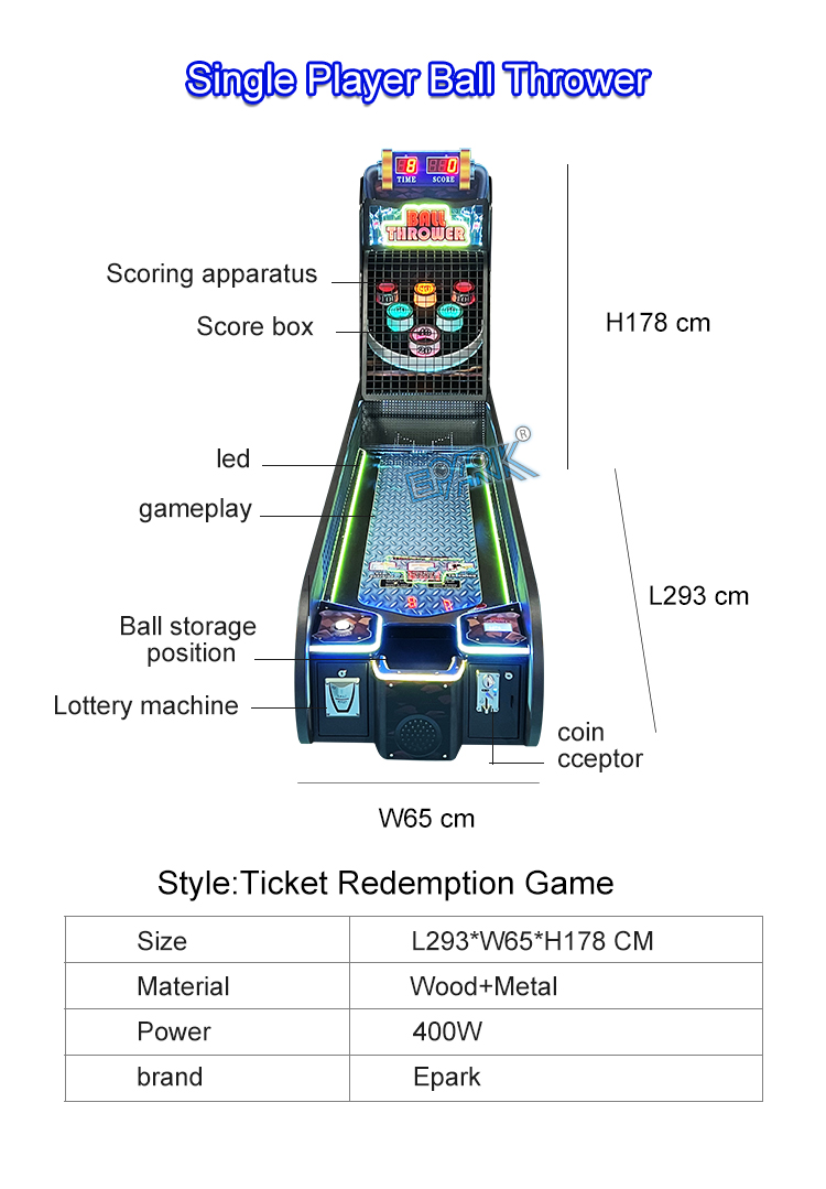 Coin Operated Game Machine Crazy Bowling Game Indoor Sport Redemption Tickets Arcade Games Machine details