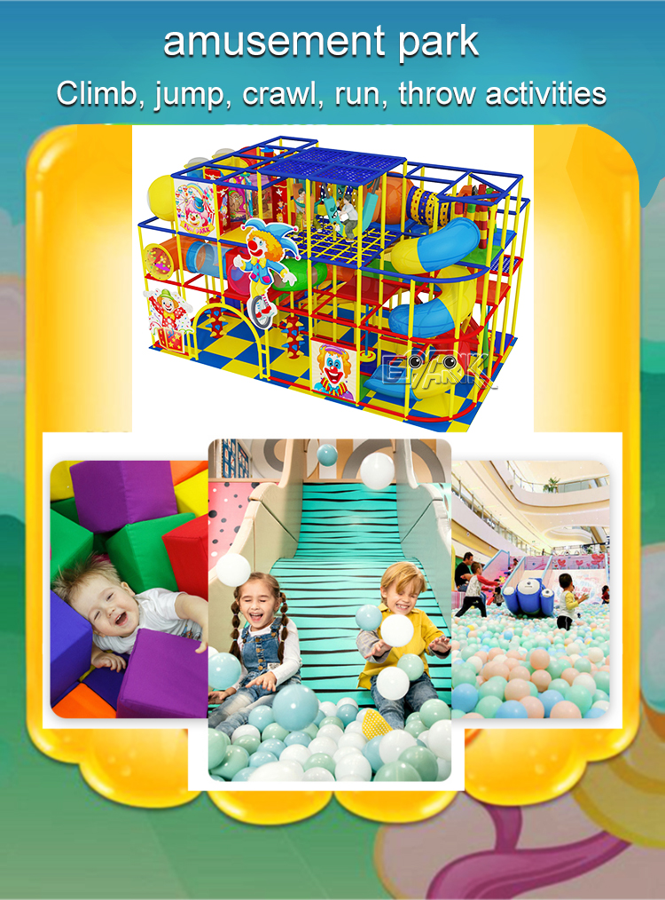 Clown Style Kids Indoor Play Structure manufacture
