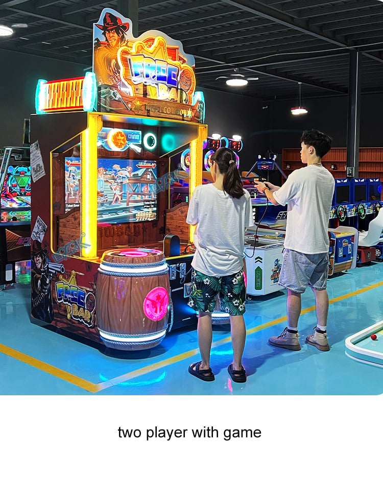 Coin Operated Free Bar West Cowboy Bar Kids Simulation Game Shooting Games Video Game Machine manufacture