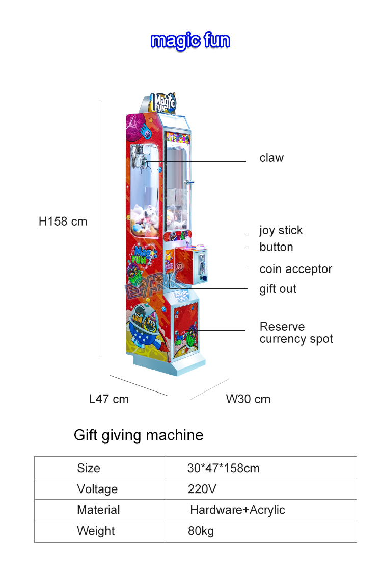 Coin Operated Game Toy Vending Machine Arcade Machine Mini Claw Machine supplier