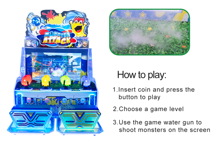 Coin Operated Game Machine Lottery Redemption Water Shooting Game Machine manufacture