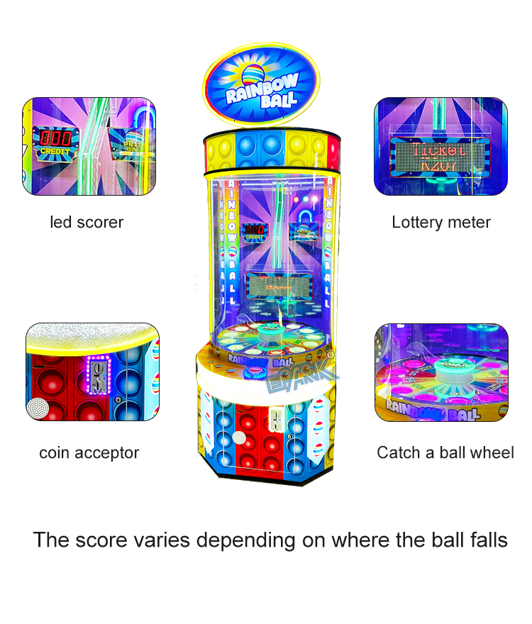 Amusement Machine Coin Operated Ticket Machine Bouncing Ball Redemption Games factory