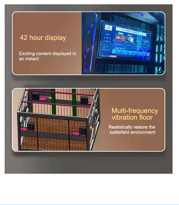 Team Multi players 9D Virtual Reality Gun Shooting Game Machine VR Space VR Standing Motion Simulator Equipment details