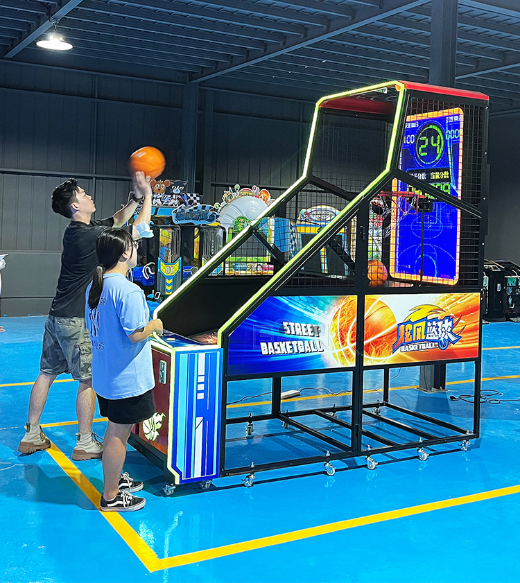 New Type Arcade Coin Operated Arcade LCD Basketball Machine Shooting Hoop Ball Machine For Sale factory