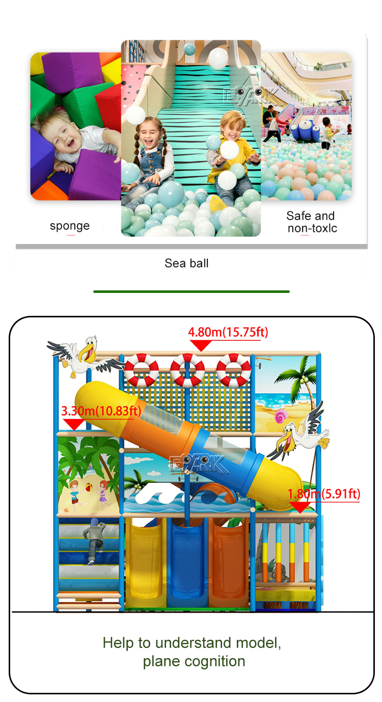 Indoor Playgrounds Set Baby Playground Kids Soft Play Equipment factory