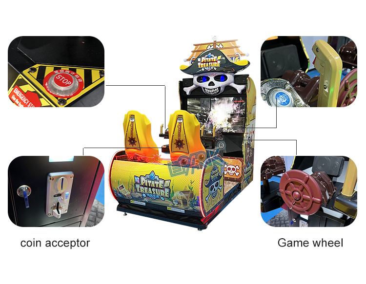 Coin Operated 2 Players Shooting Simulator Game Machine Pirate Treasure Shooting Arcade Game Machine supplier