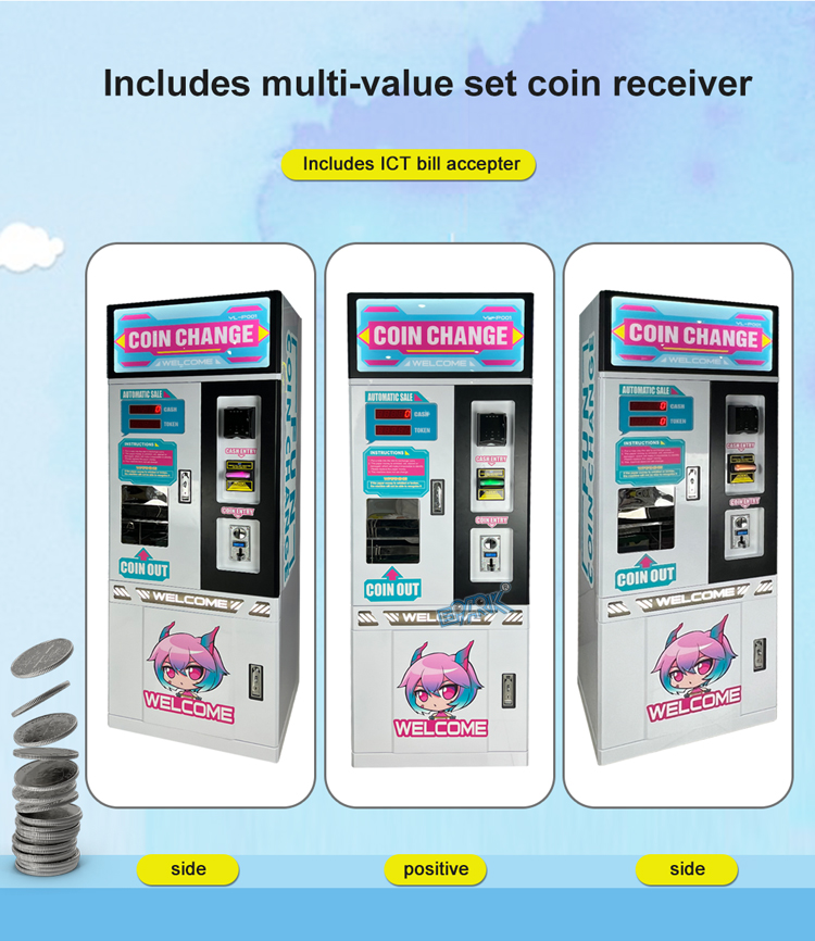 Automatic High Quality Token Coin Currency Exchange Machine For Vending Machine details