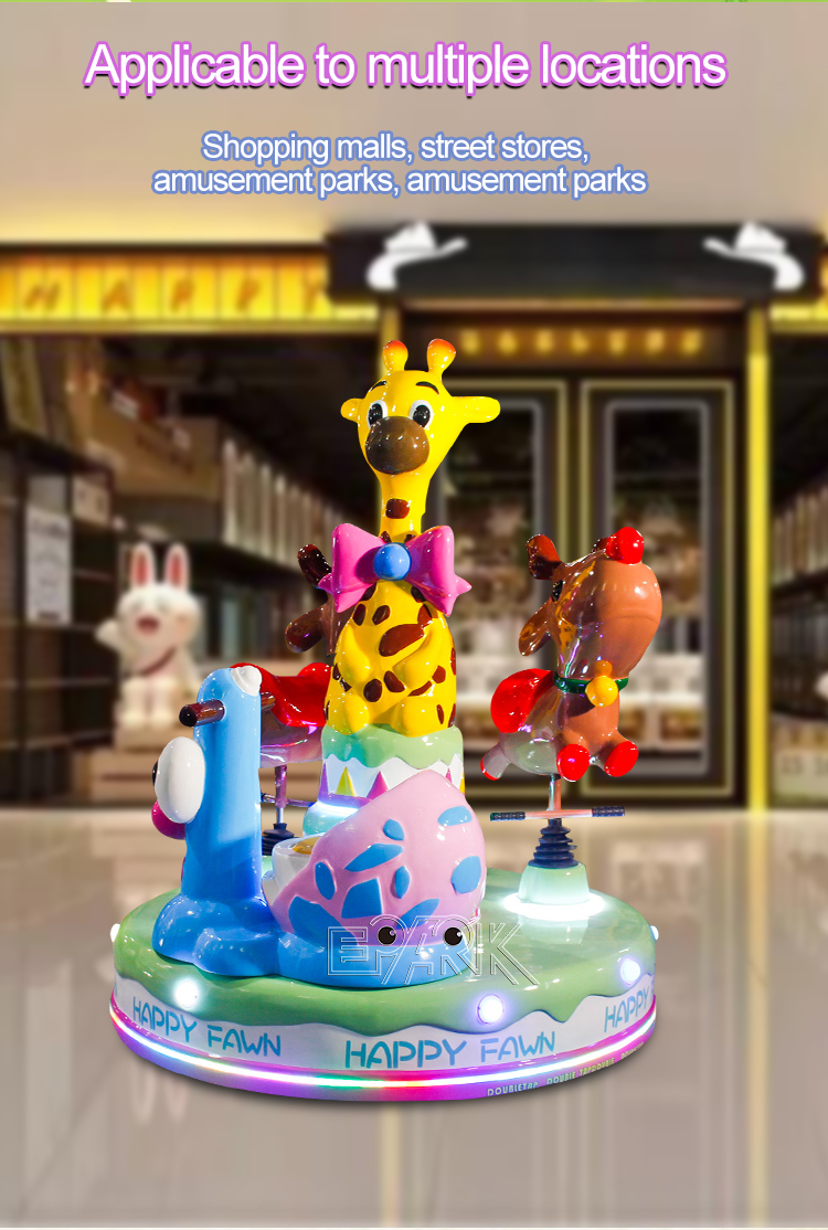 Amusement Ride Mini Carousel For Kids Merry Go Round manufacture