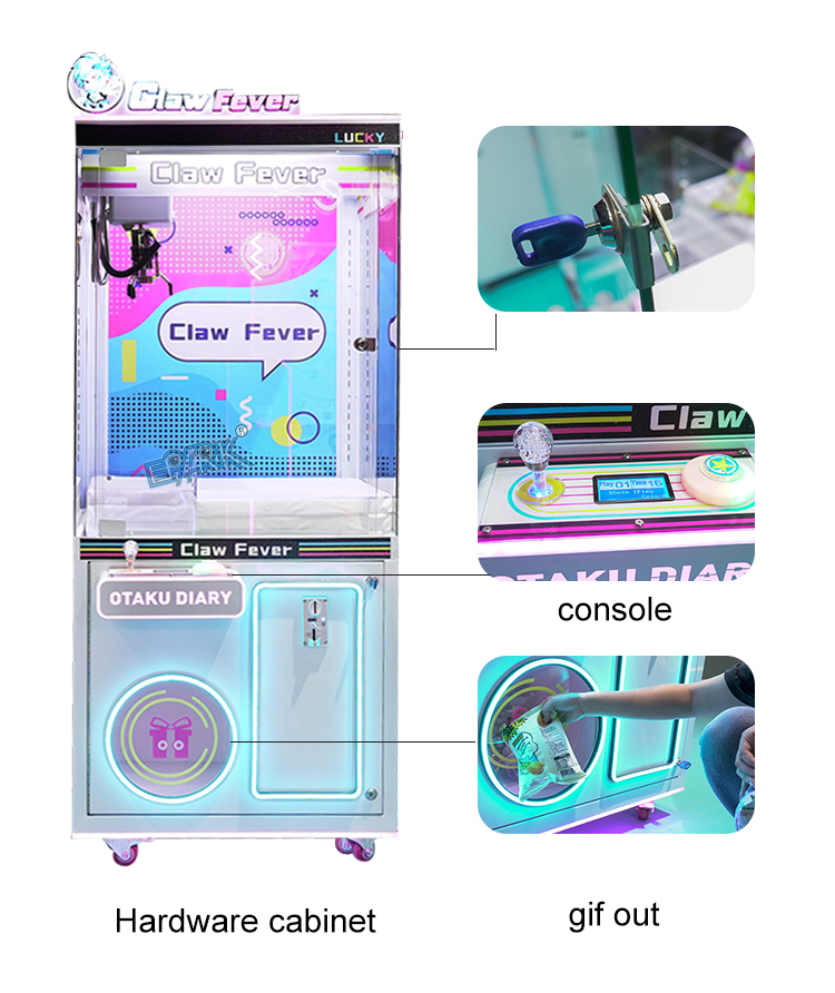 Coin Operated Claw Crane Machine New Snack Claw Crane Machine For Game Center manufacture