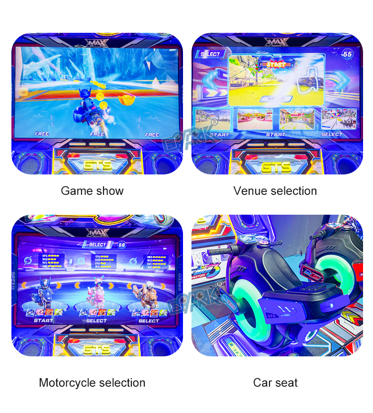 3 Players Motorcycle Racing Simulator Arcade Machine Coin Operated Kids Video Game Machine Car Driving Simulator factory
