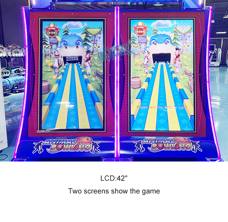 Double Players Bowling Electronic Arcade Video Simulator Games Bowling Ball Game Machine factory