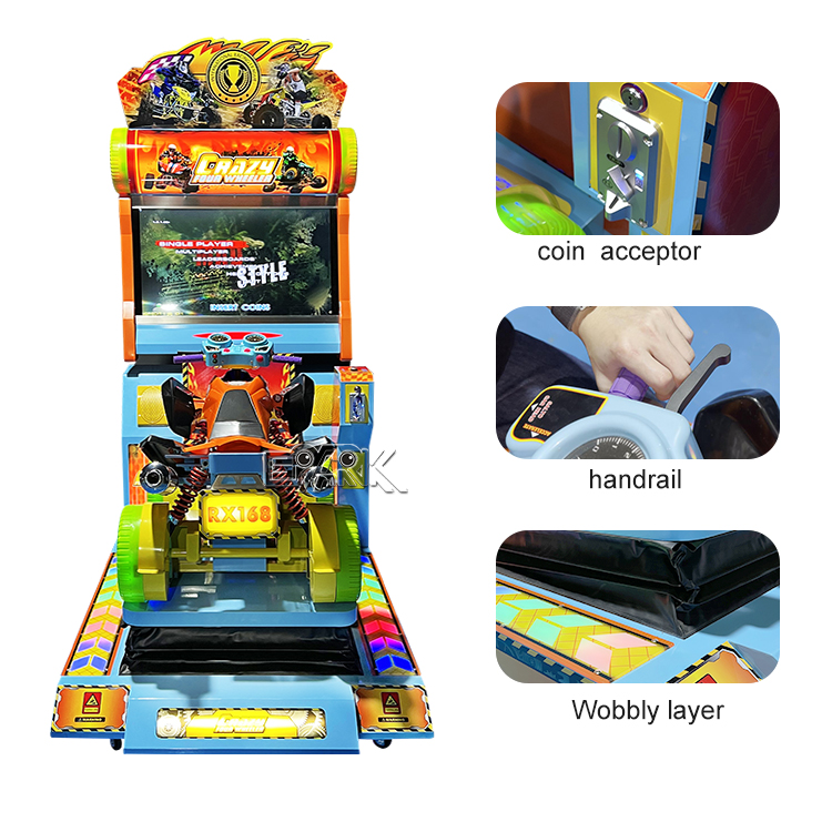 New design Simulator Arcade Crazy Four Wheel Car Racing Game Machine Video Driving Car Machine details