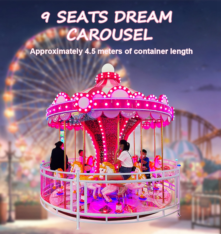 Amusement Park Rides Fairground Merry Go Round Carousel 9 Seats Dream Carousel supplier