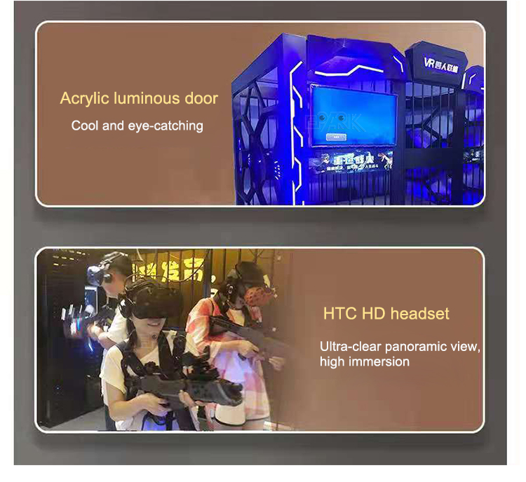 Team Multi players 9D Virtual Reality Gun Shooting Game Machine VR Space VR Standing Motion Simulator Equipment supplier