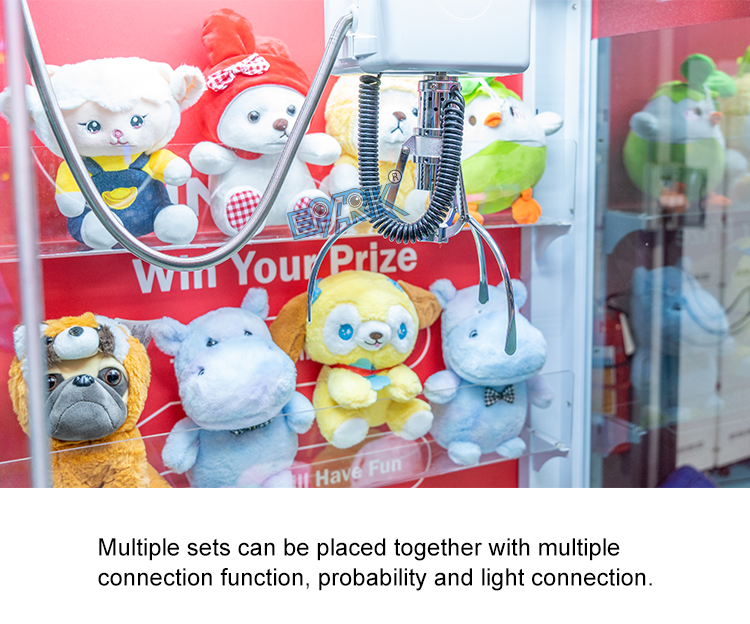 Coin Operated Pink Crane Catch Stuffed Toys Machine Toy Claw Crane Game Machine supplier