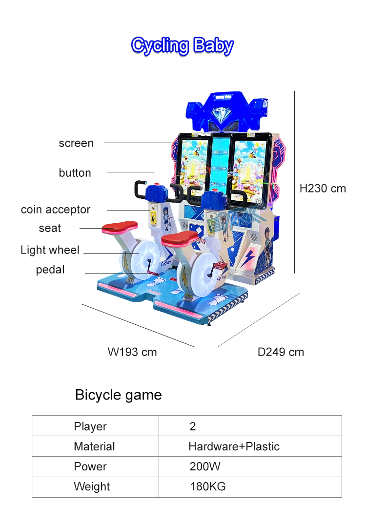 Coin Operated Gaming Machine High Quality Two Player Racing Bike Racing Arcade Machine For Child details